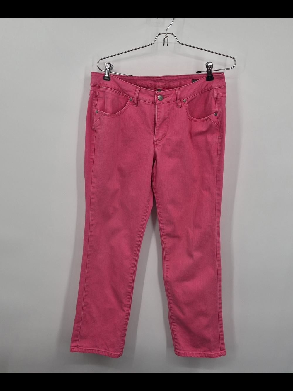 Jag Jeans Women Size 12 Pink Low-rise Slim Ankle Stretch Denim Jeans